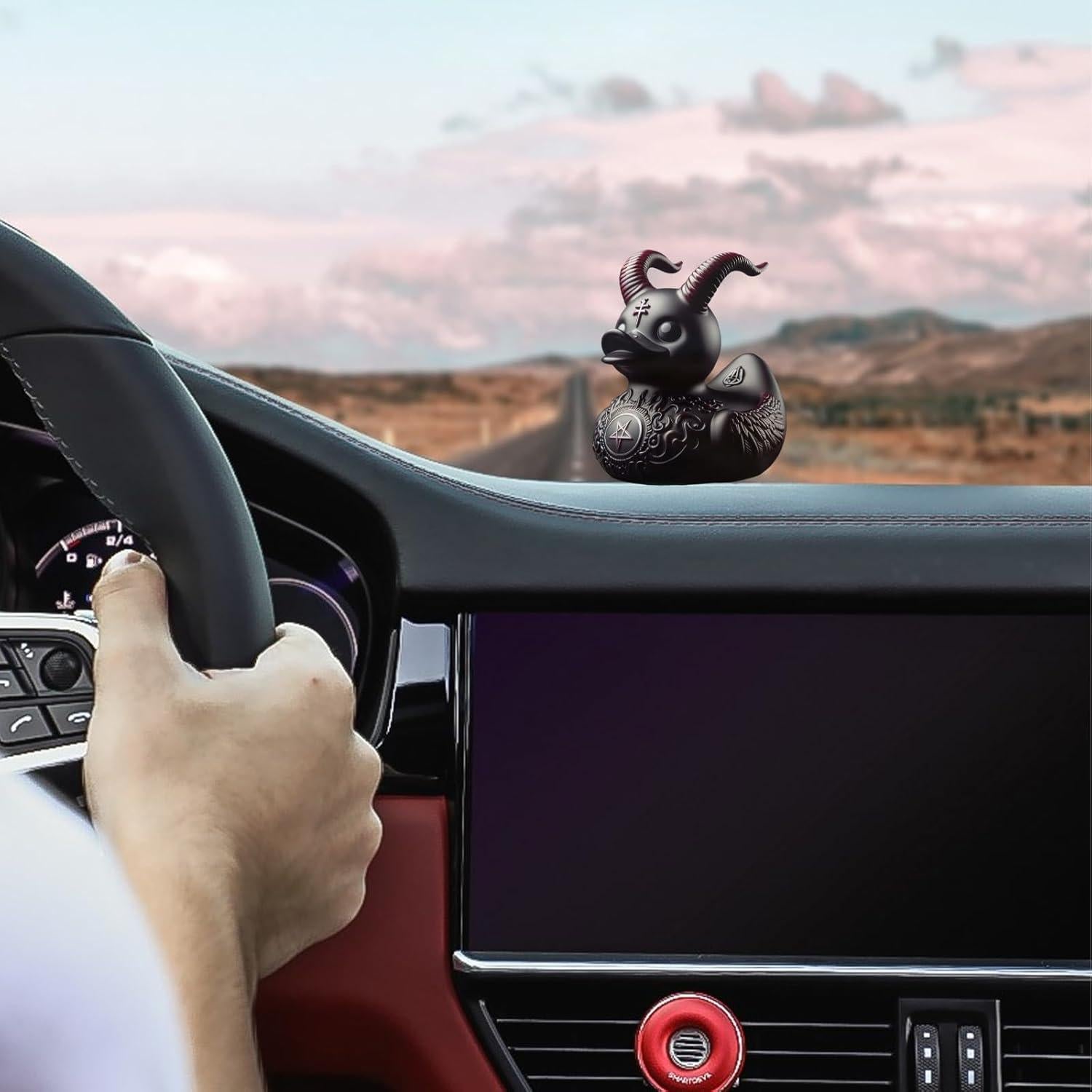 Figura de Pato Satánico de Resina Edenfaux - 7.49x10.01cm