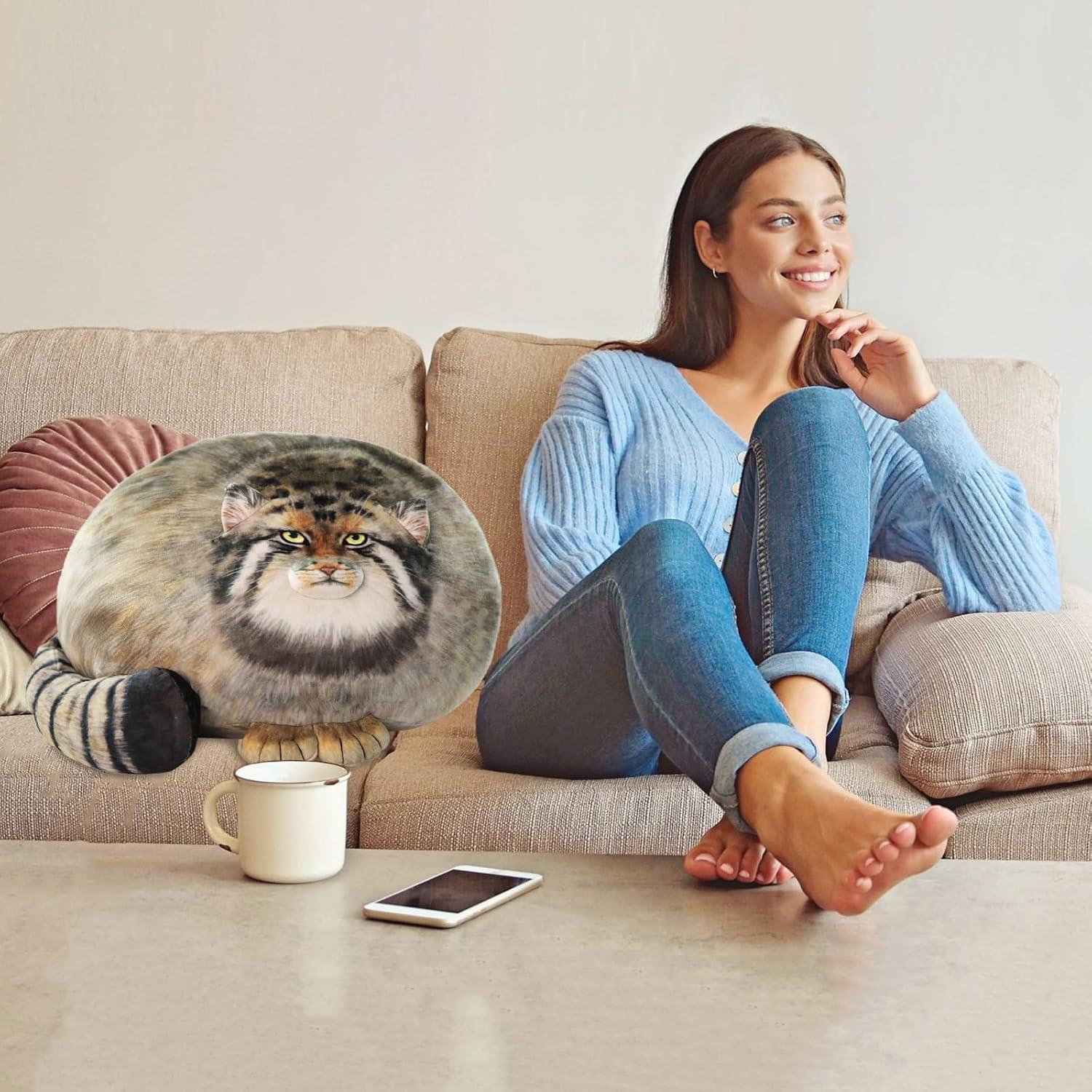 Almohada de felpa Gato Pallas 45.72 cm suave y cómoda