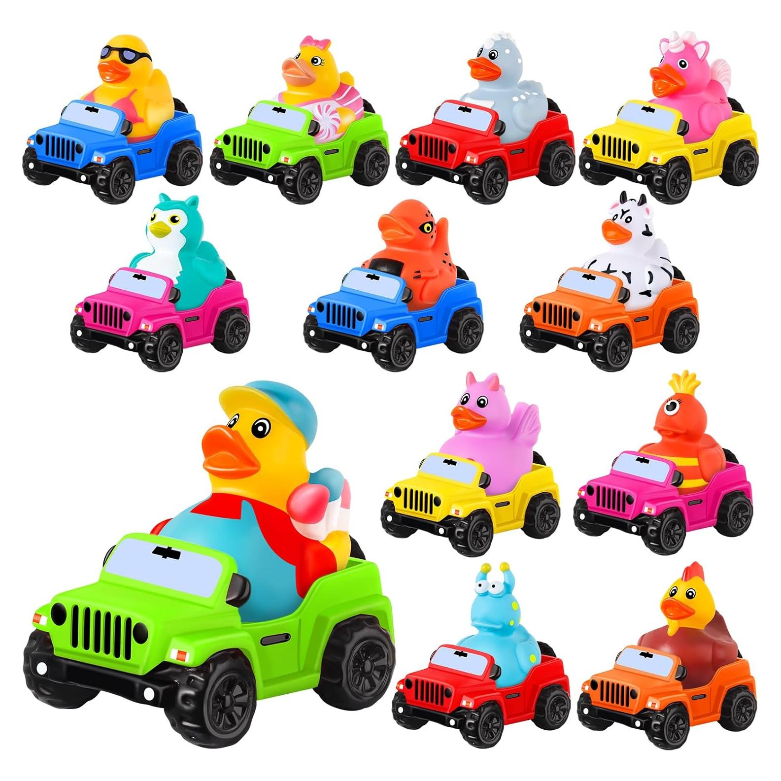 24 Patos de Goma para Jeep ANGGIKO - Juguetes de Baño 8.9 cm