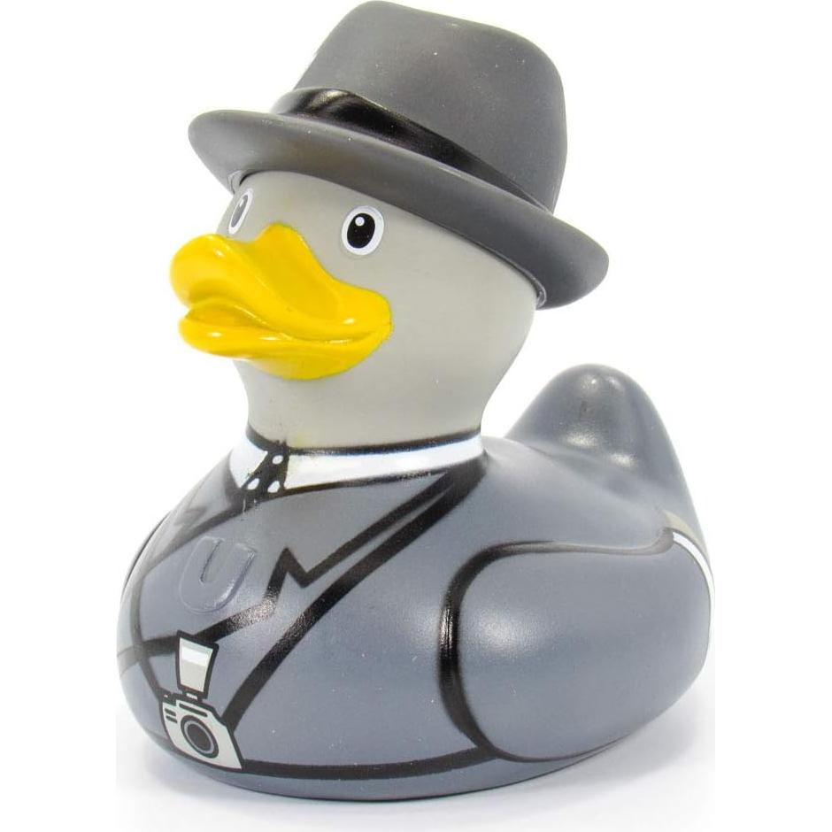 Pato de Goma Paparazzi Bud Ducks - Regalo Elegante 10 cm