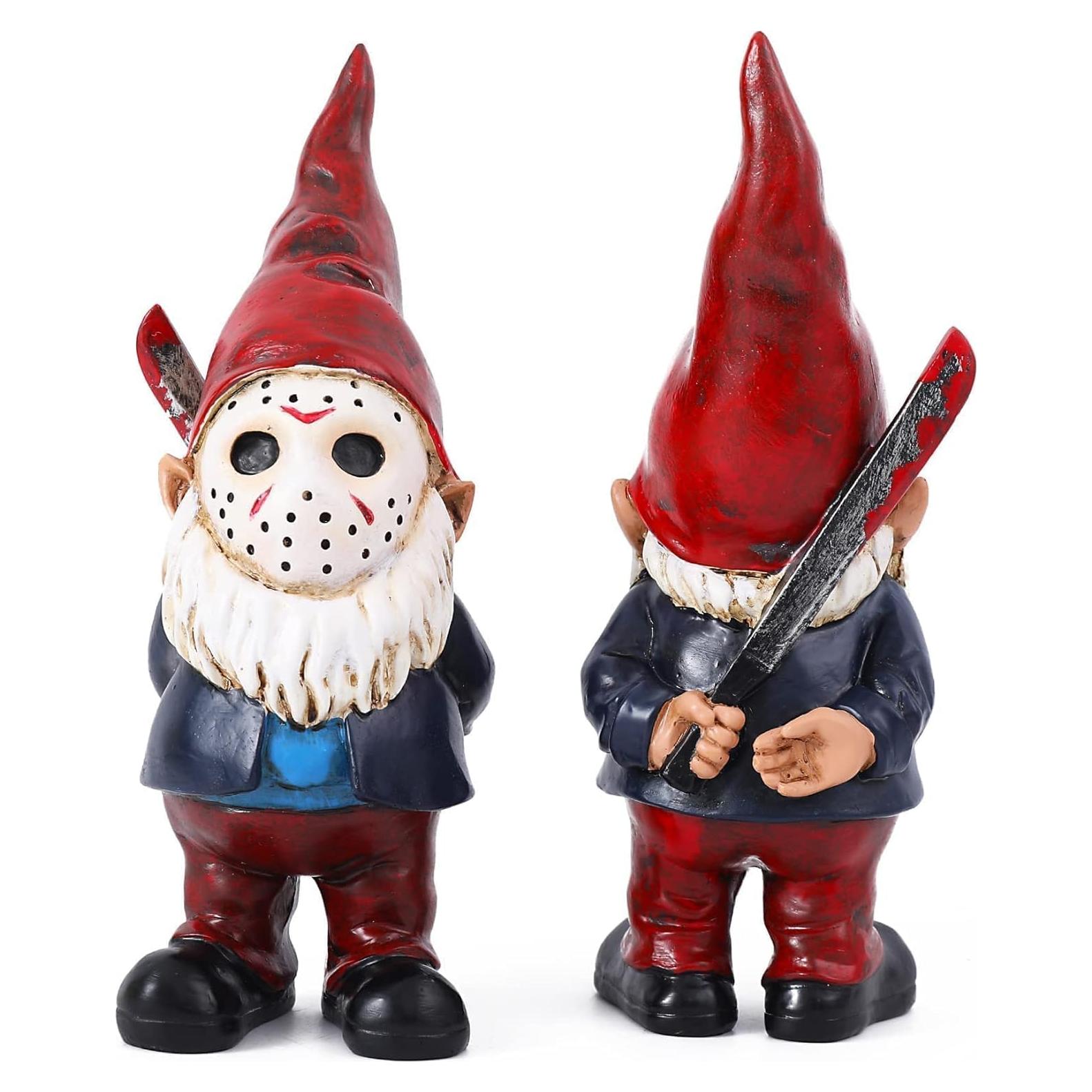 Gnomo de Jardín de Horror SPINNDO Rojo 14 cm Decoración Halloween