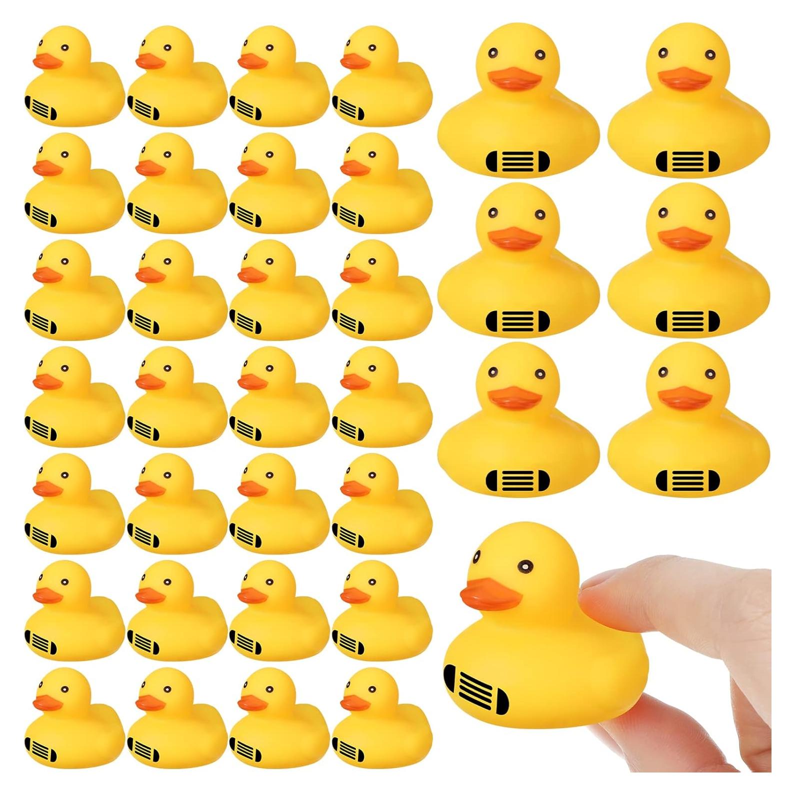 Patitos de goma Leitee mini amarillos para baño - 48 piezas