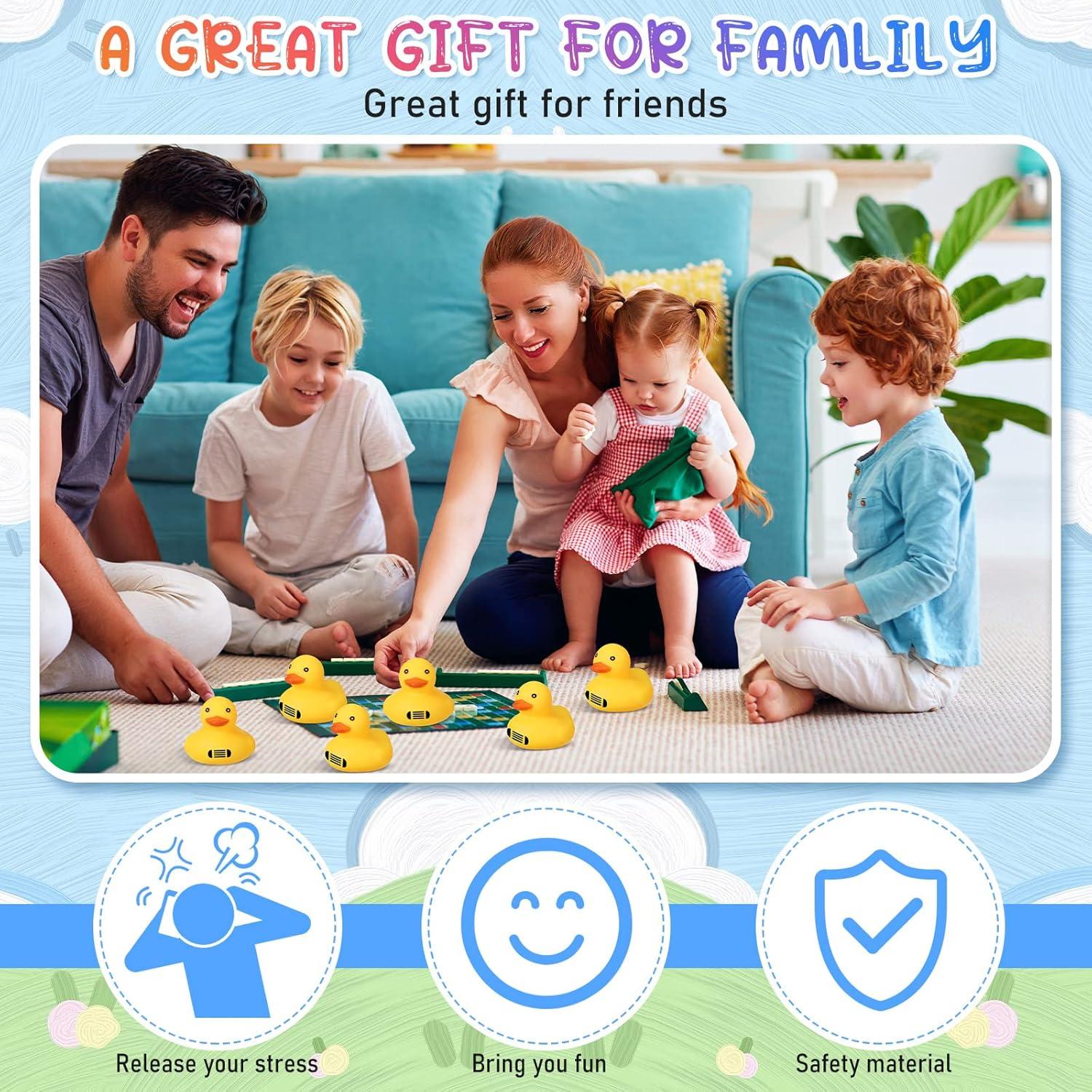 Patitos de goma Leitee mini amarillos para baño - 48 piezas