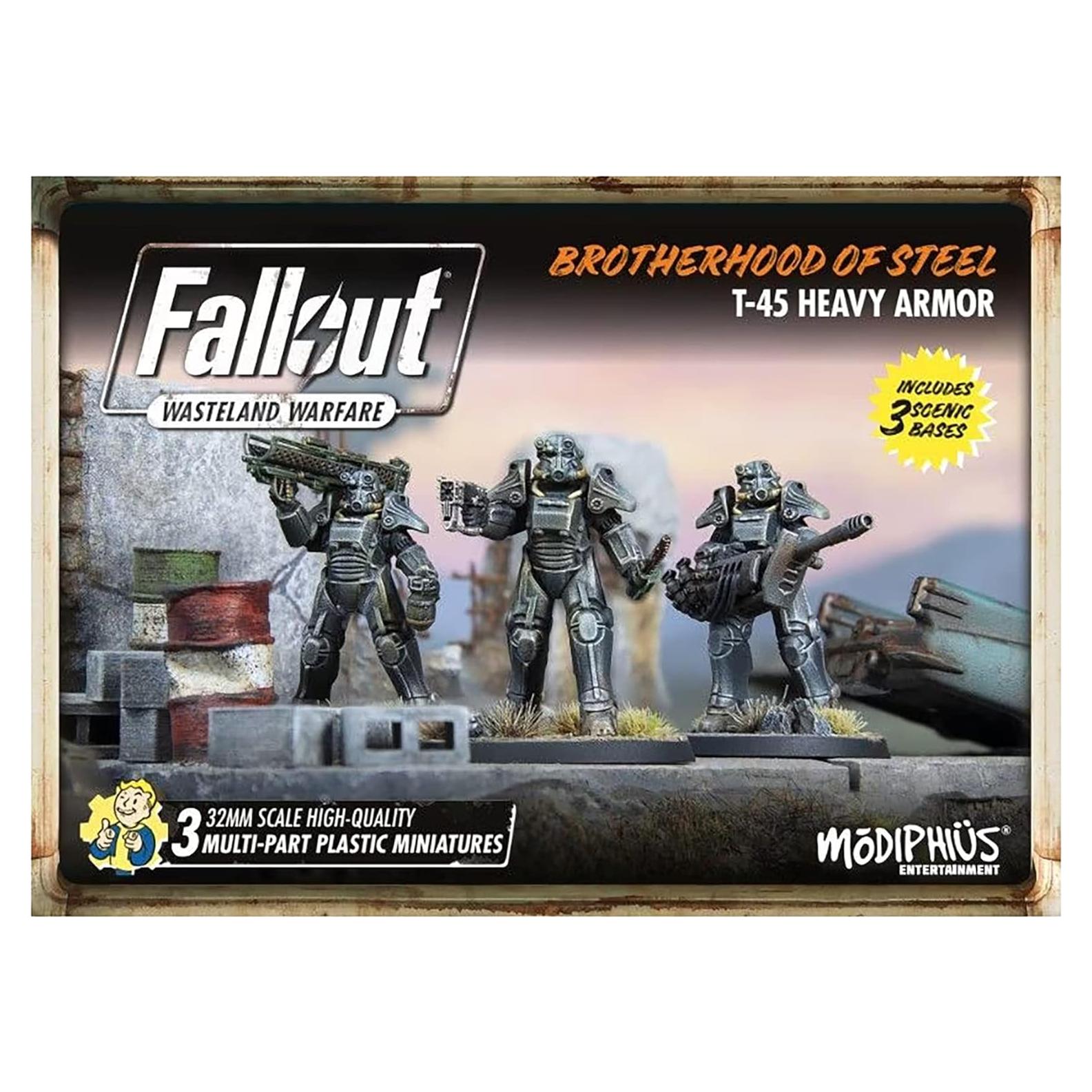 Miniaturas Fallout Wasteland Warfare Modiphius T-45 Armadura Pesada