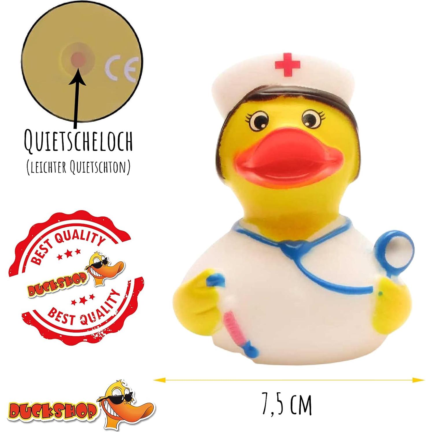 Pato de Goma Enfermera Duckshop 7.49cm Coleccionable