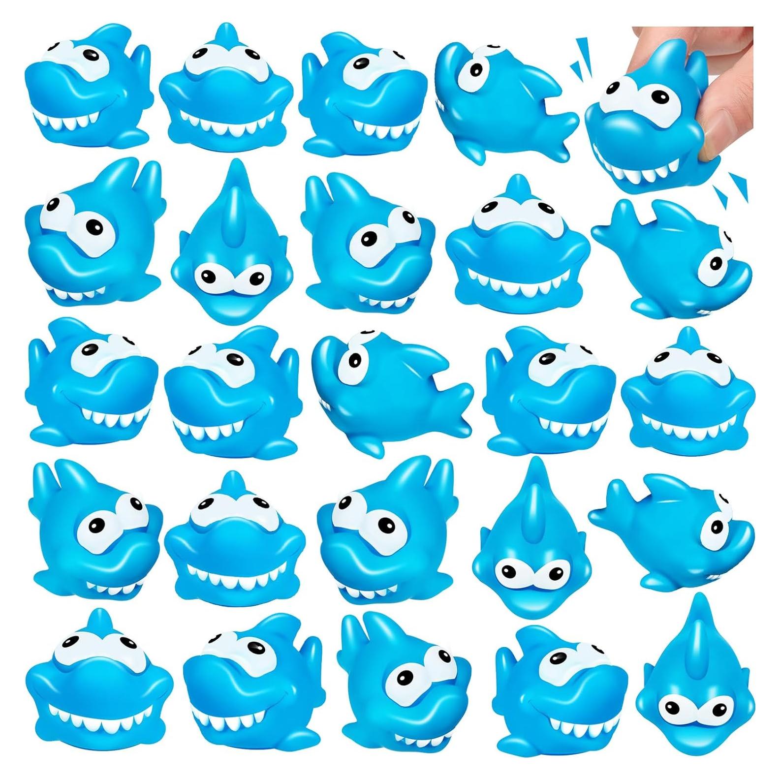 25 Juguetes de Baño Tiburones de Goma KFPPLXQ 5 cm