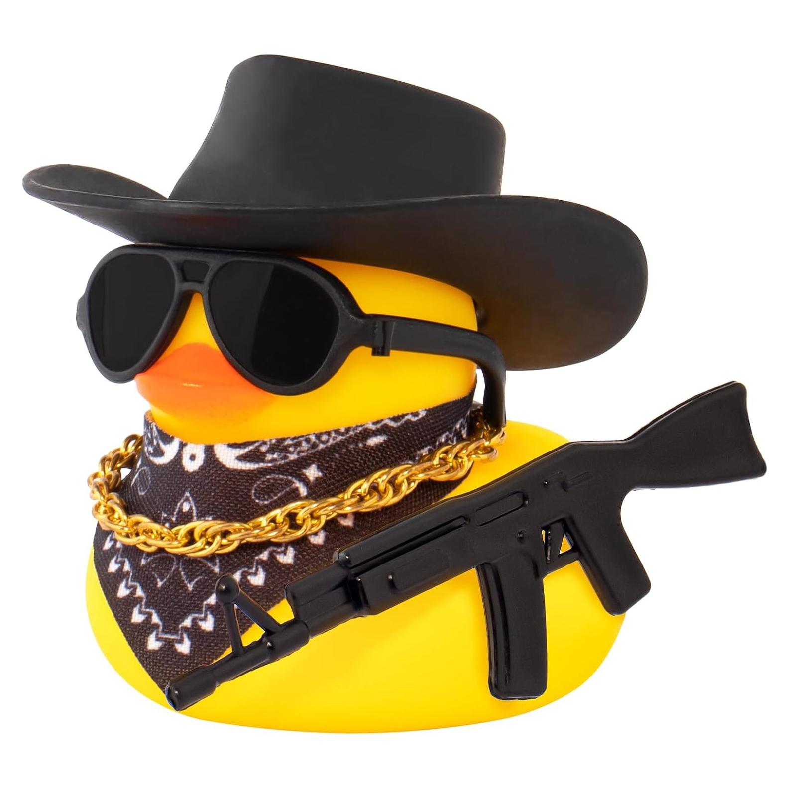 Pato de Goma Decorativo Wonuu AK47 para Coche 6x4.5cm