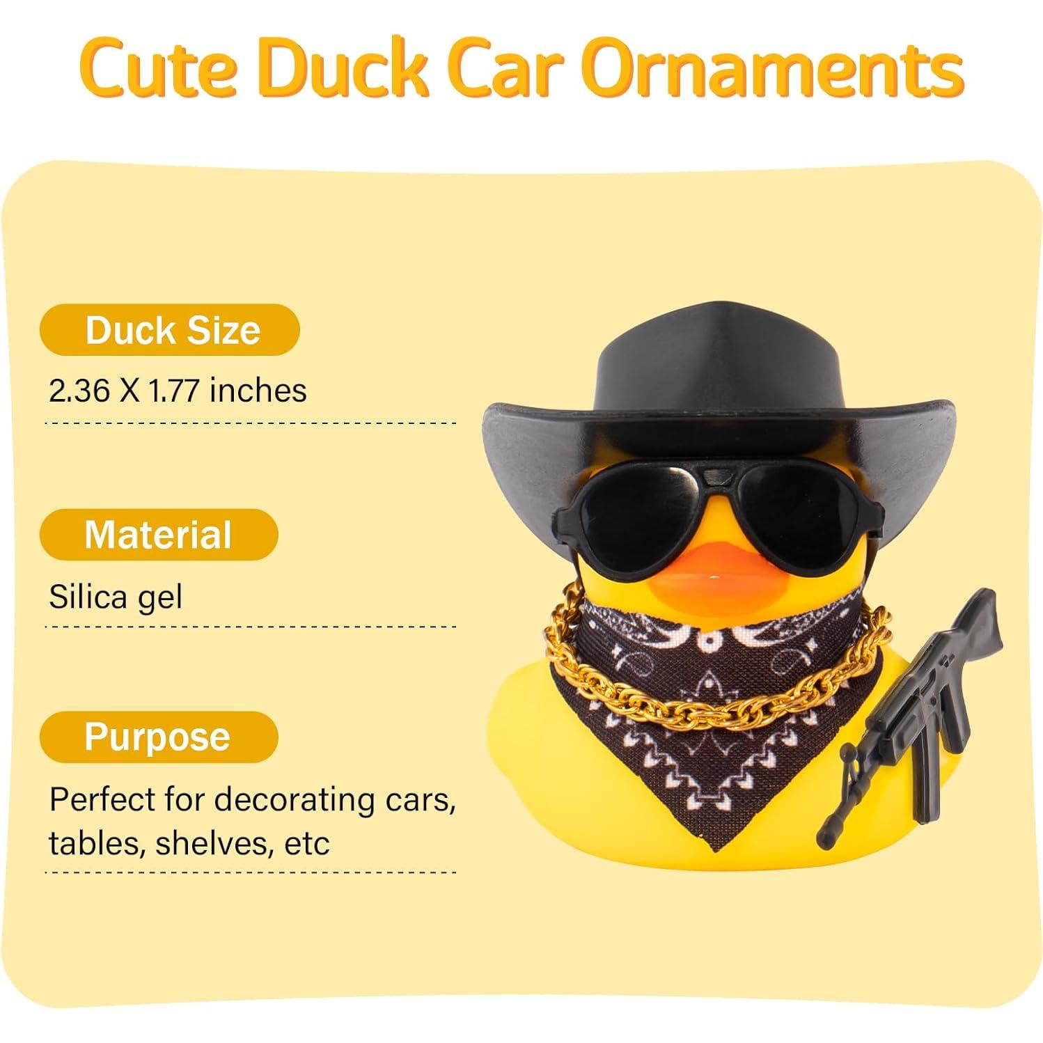 Pato de Goma Decorativo Wonuu AK47 para Coche 6x4.5cm