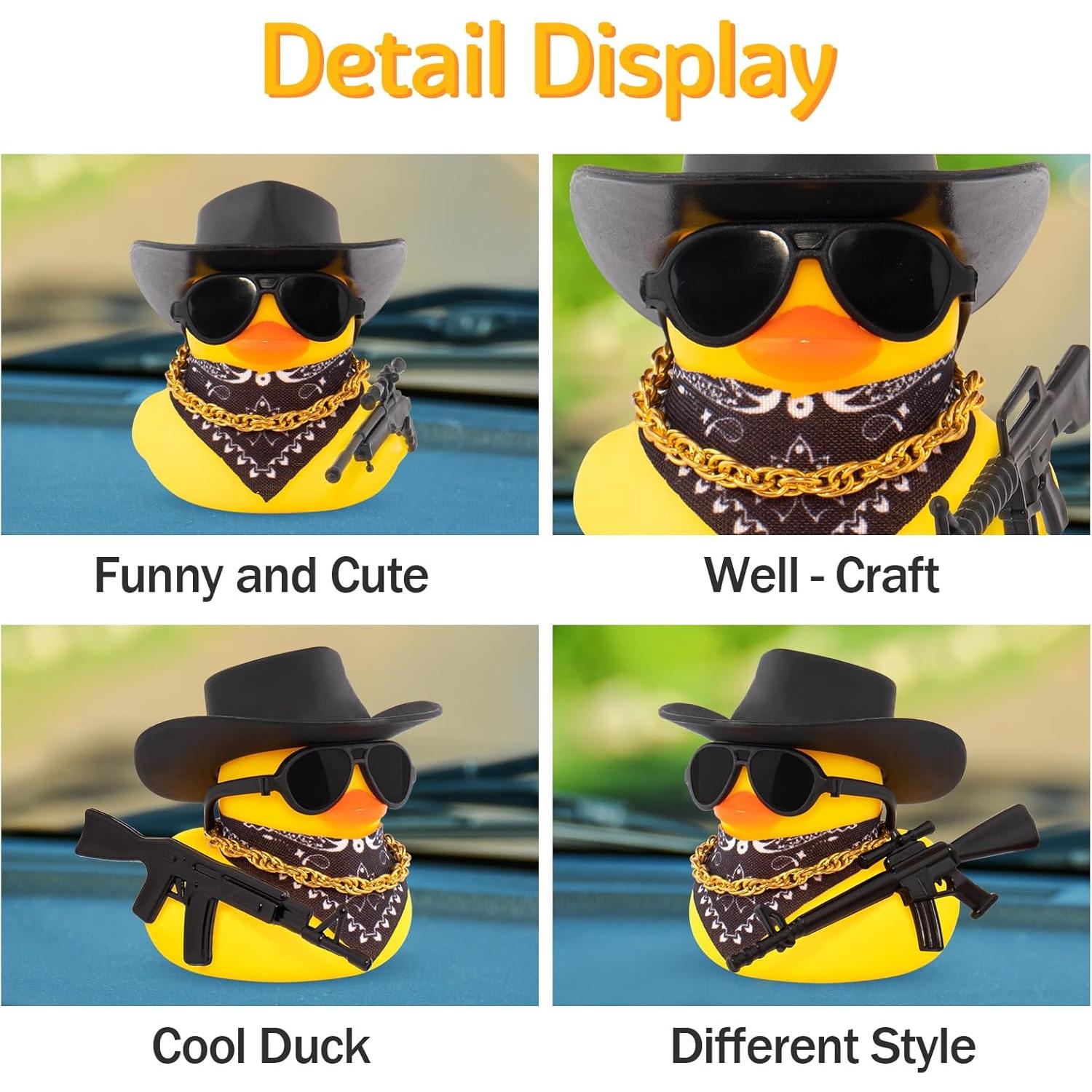 Pato de Goma Decorativo Wonuu AK47 para Coche 6x4.5cm