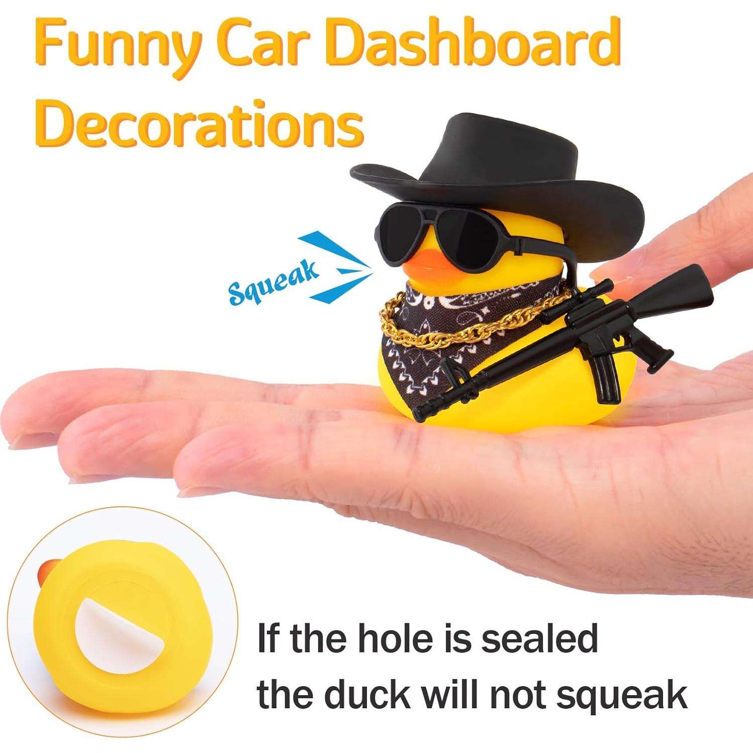 Pato de Goma Decorativo Wonuu AK47 para Coche 6x4.5cm