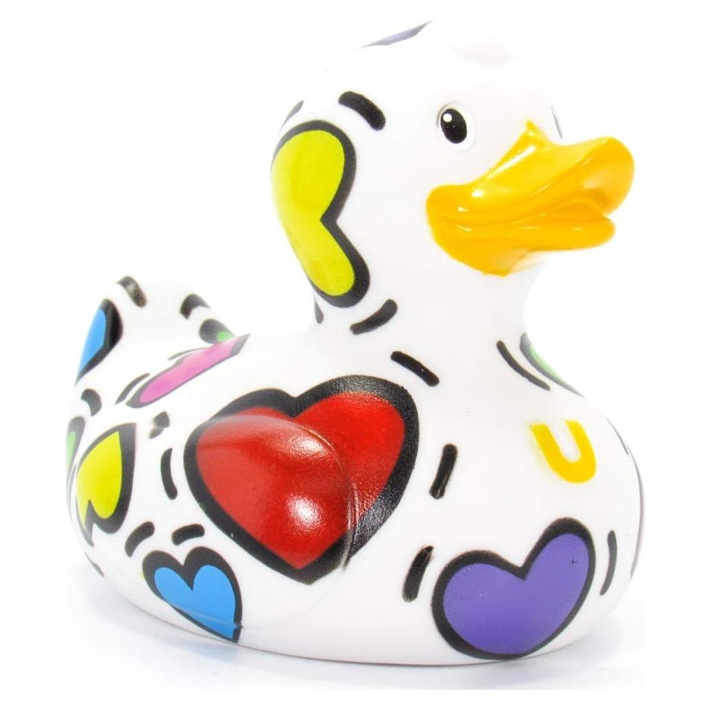 Pato de Goma Corazón Bud Ducks 10.16 cm - Regalo San Valentín
