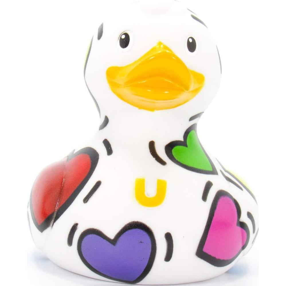 Pato de Goma Corazón Bud Ducks 10.16 cm - Regalo San Valentín