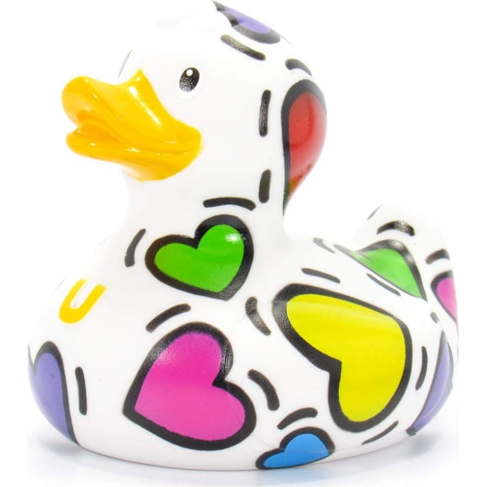 Pato de Goma Corazón Bud Ducks 10.16 cm - Regalo San Valentín