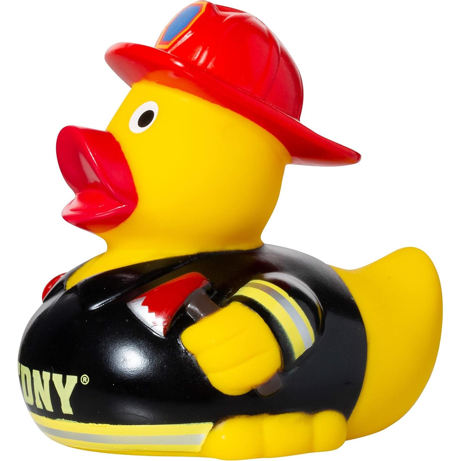 Patito de goma amarillo Artisan Owl FDNY 10.16 cm licencia oficial