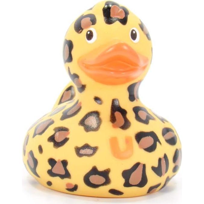 Pato de goma Leopardo Bud Duck - Mini 5.72x4.45 cm