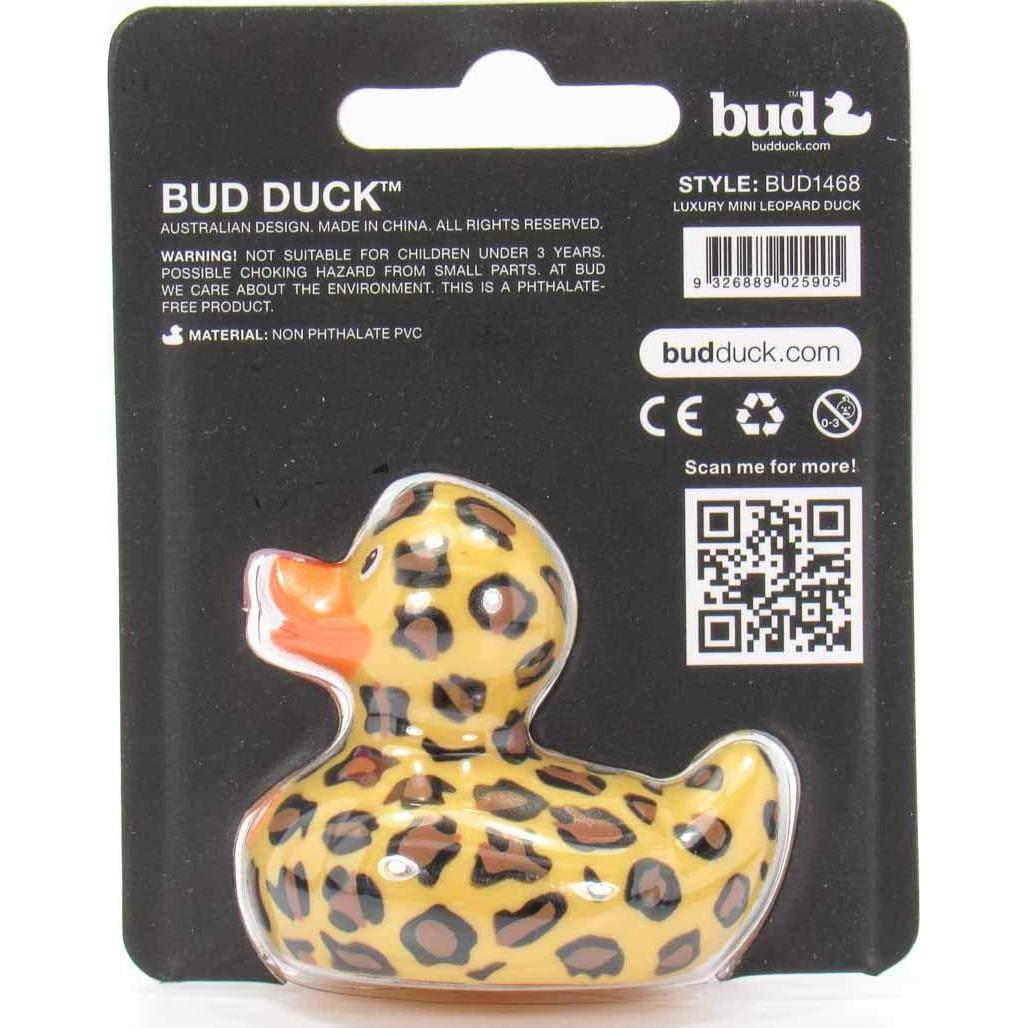 Pato de goma Leopardo Bud Duck - Mini 5.72x4.45 cm