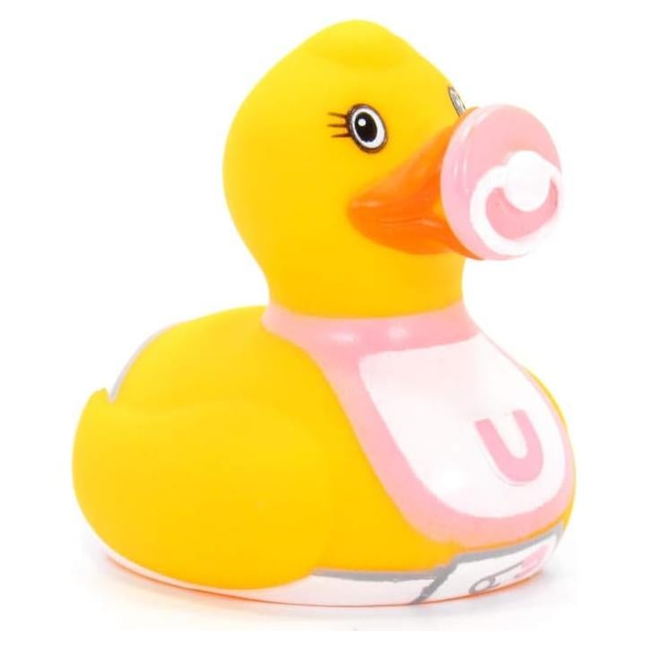 Pato de Goma Niña Bud Duck 7x7x5 cm con Chupete