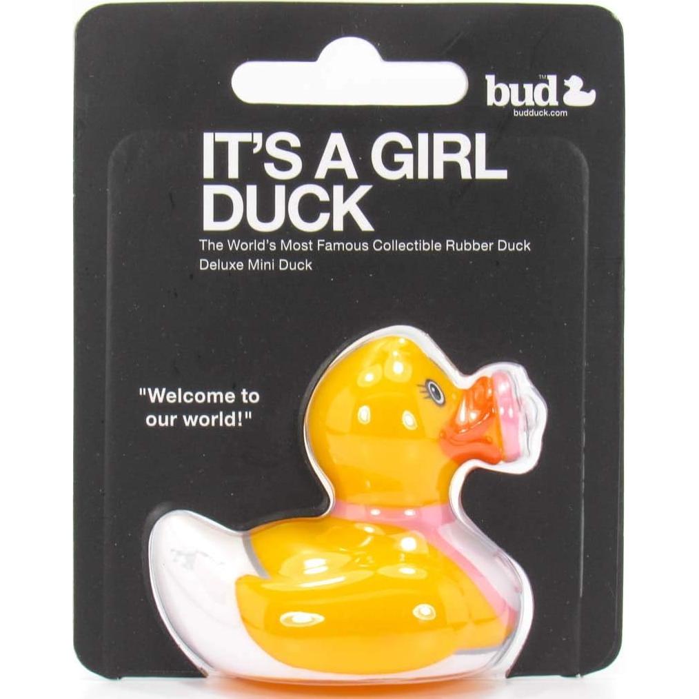 Pato de Goma Niña Bud Duck 7x7x5 cm con Chupete