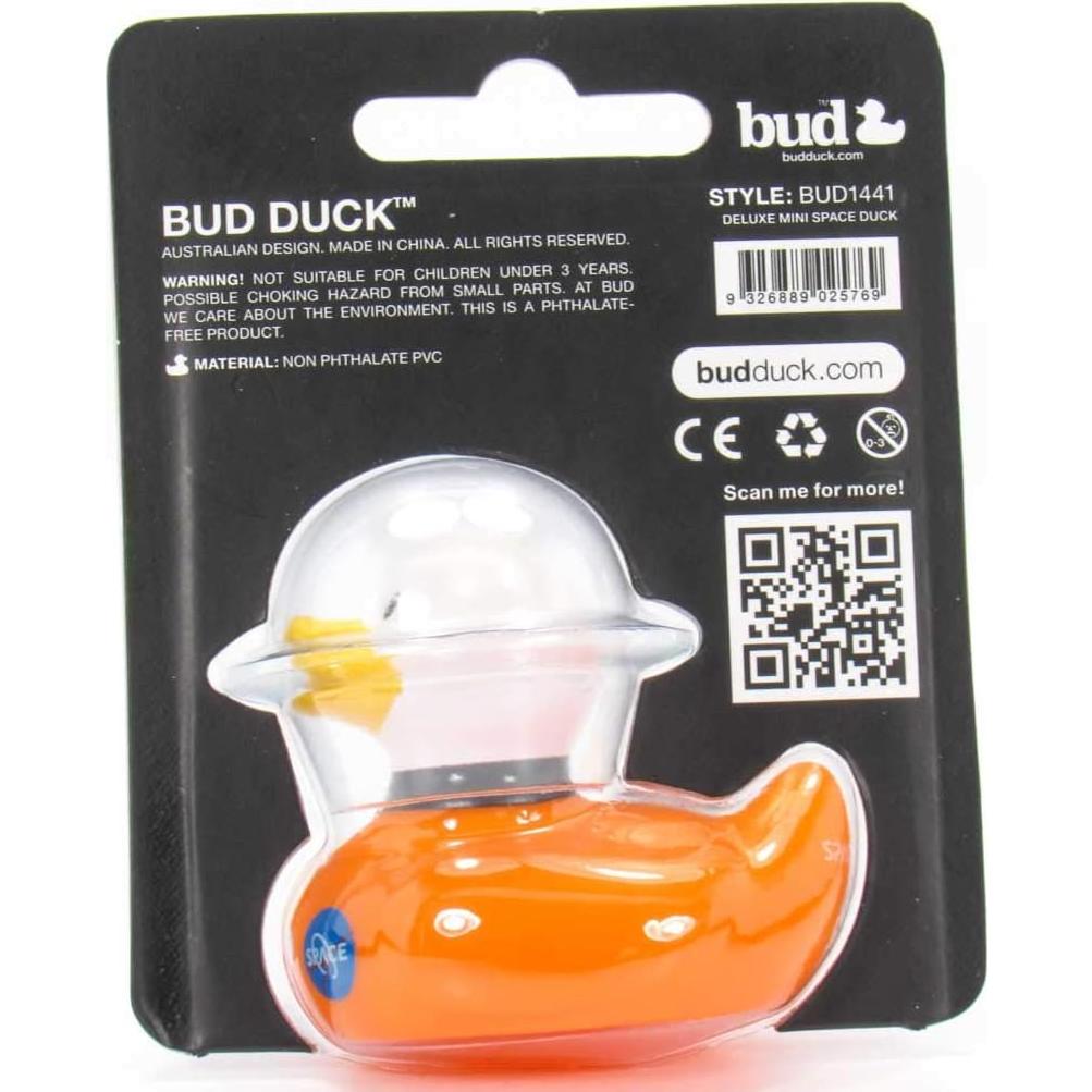 Patito de goma mini Bud Duck del espacio 10.99x8.99 cm
