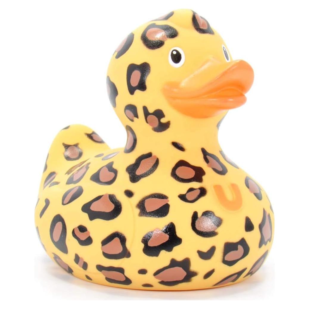 Juguete de baño pato de goma Bud Ducks leopardo 10 cm