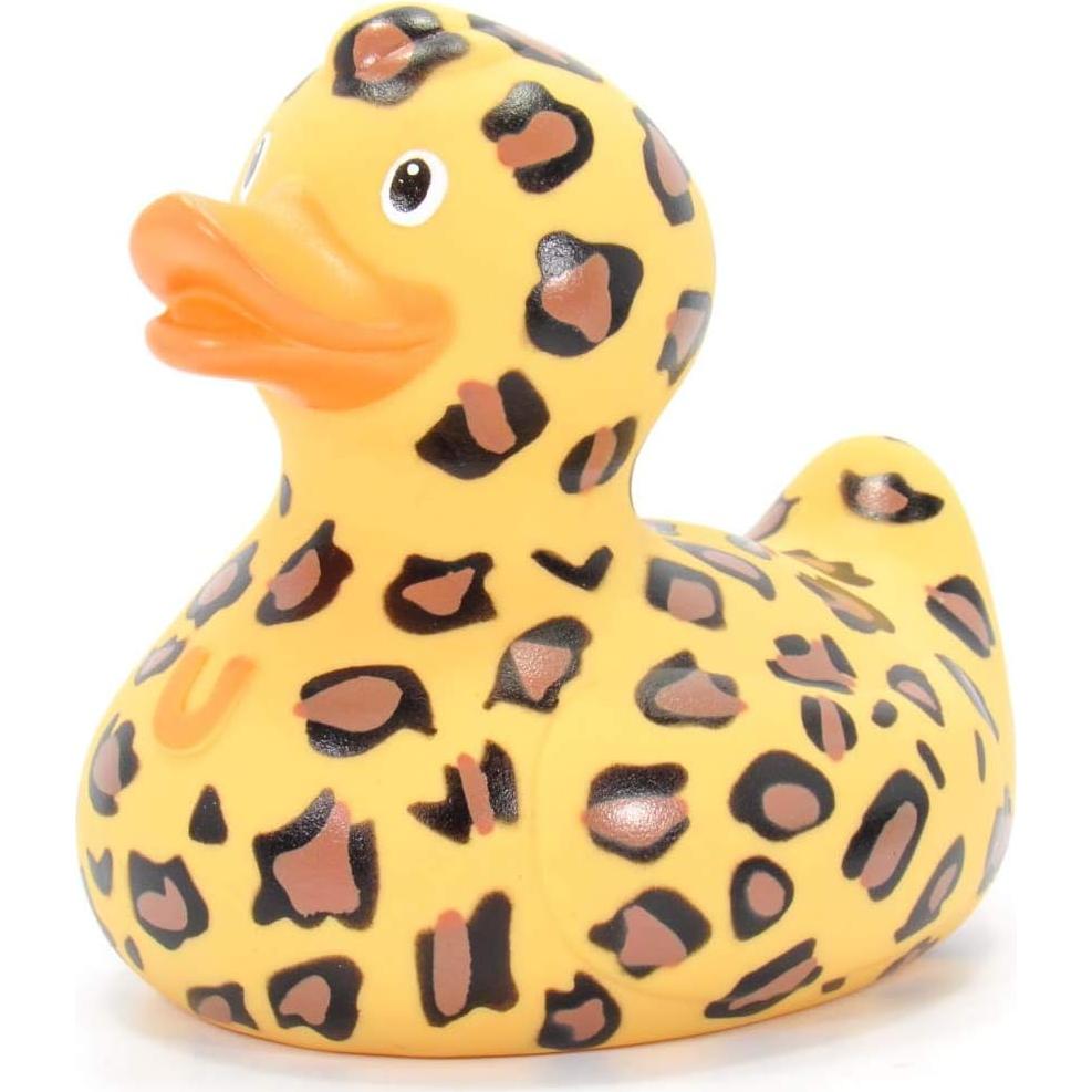 Juguete de baño pato de goma Bud Ducks leopardo 10 cm