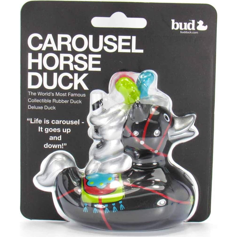 Caballo de Carrusel Bud Ducks - Pato de Goma Coleccionable 10.2 cm