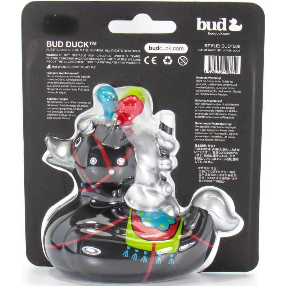 Caballo de Carrusel Bud Ducks - Pato de Goma Coleccionable 10.2 cm