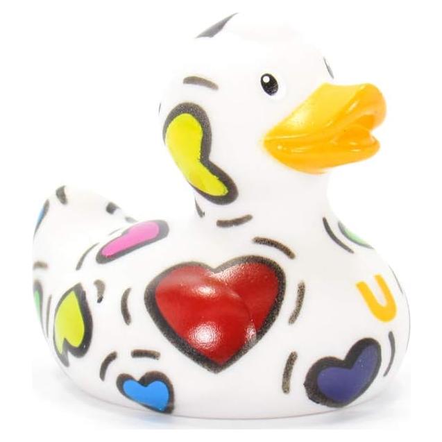 Pato de goma Pop Heart Bud Ducks mini 5.72x4.45 cm coleccionable