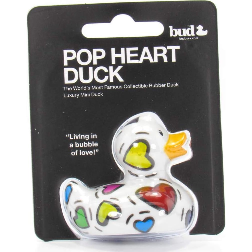 Pato de goma Pop Heart Bud Ducks mini 5.72x4.45 cm coleccionable