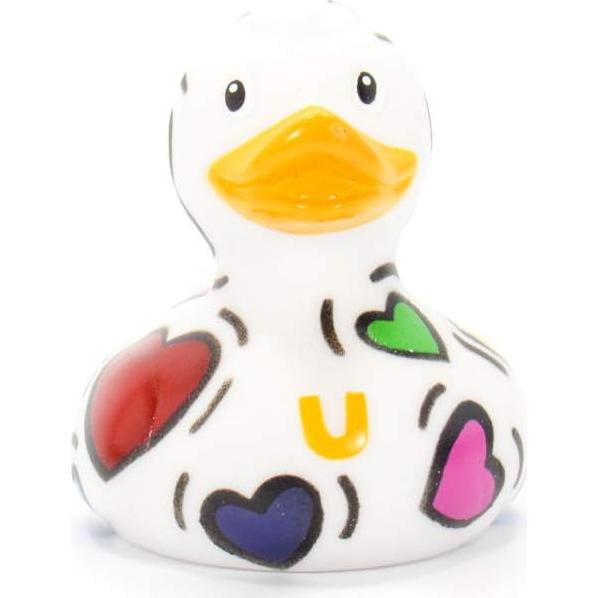 Pato de goma Pop Heart Bud Ducks mini 5.72x4.45 cm coleccionable