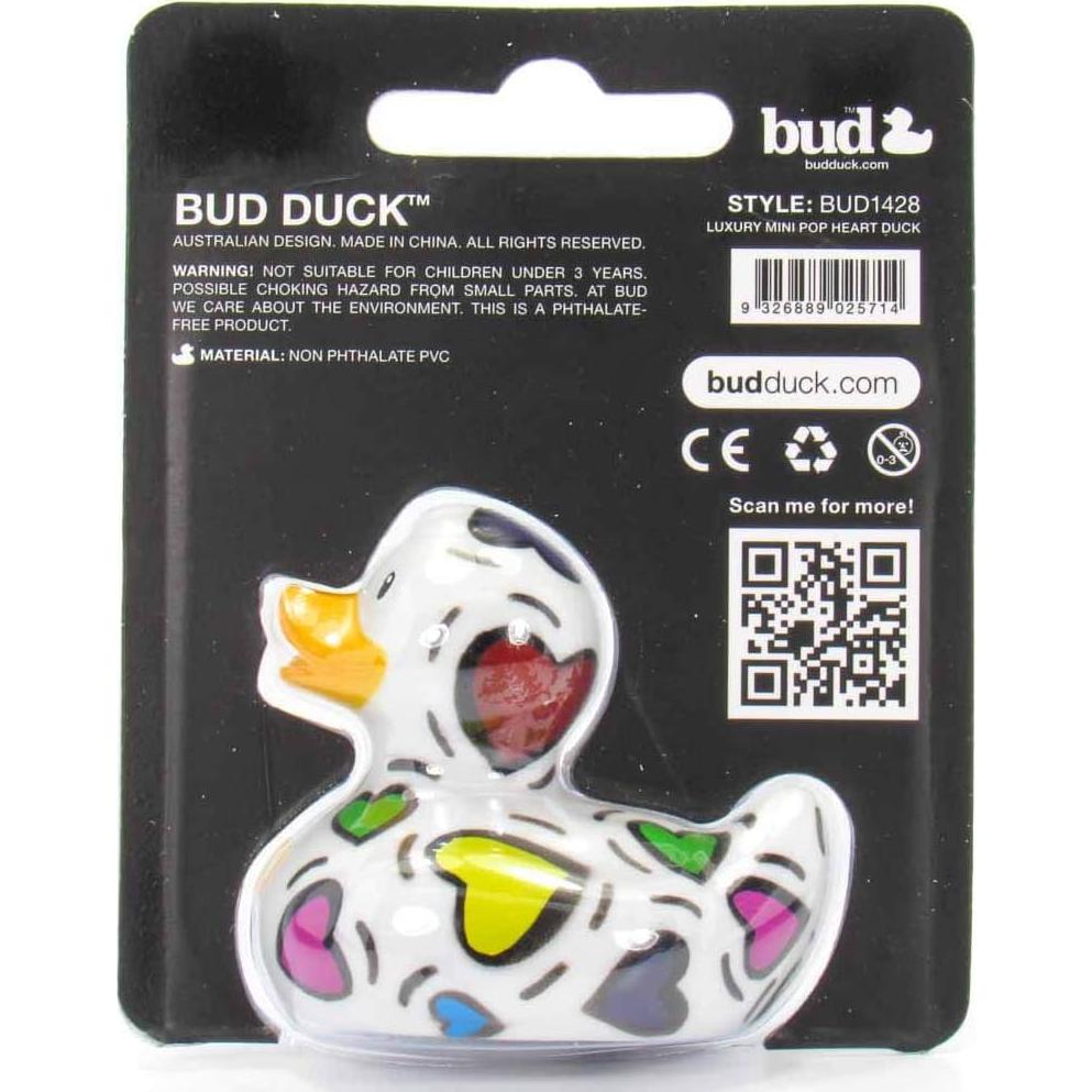 Pato de goma Pop Heart Bud Ducks mini 5.72x4.45 cm coleccionable