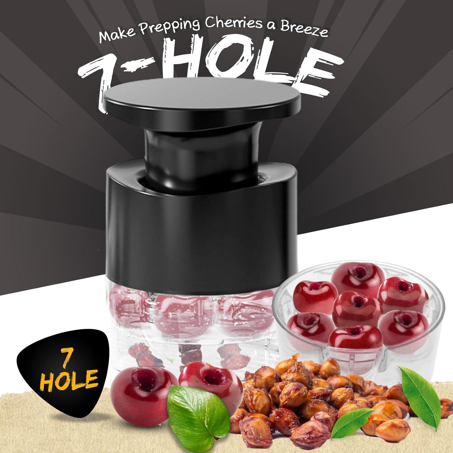 Deshuesador de Cereza COKSDUPID 7 Agujeros Negro