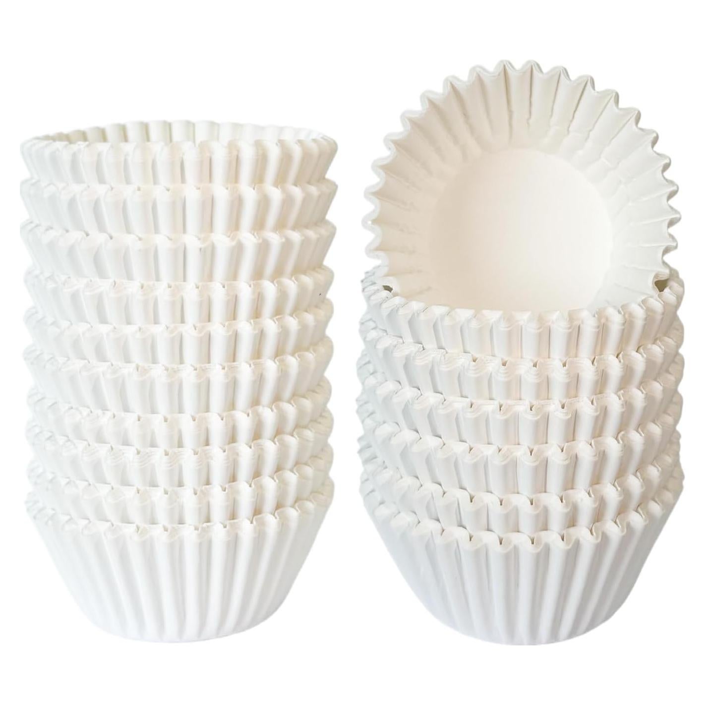 Forros de Cupcake Mini Prefer Green 500 Piezas Blancos