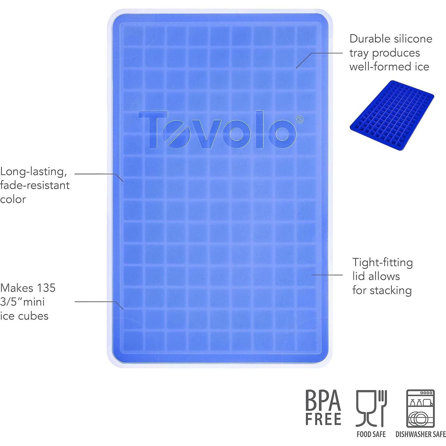 Bandeja de Hielo Mini Tovolo Azul Estratosférico - Silicona BPA-Free (Paquete de 2)