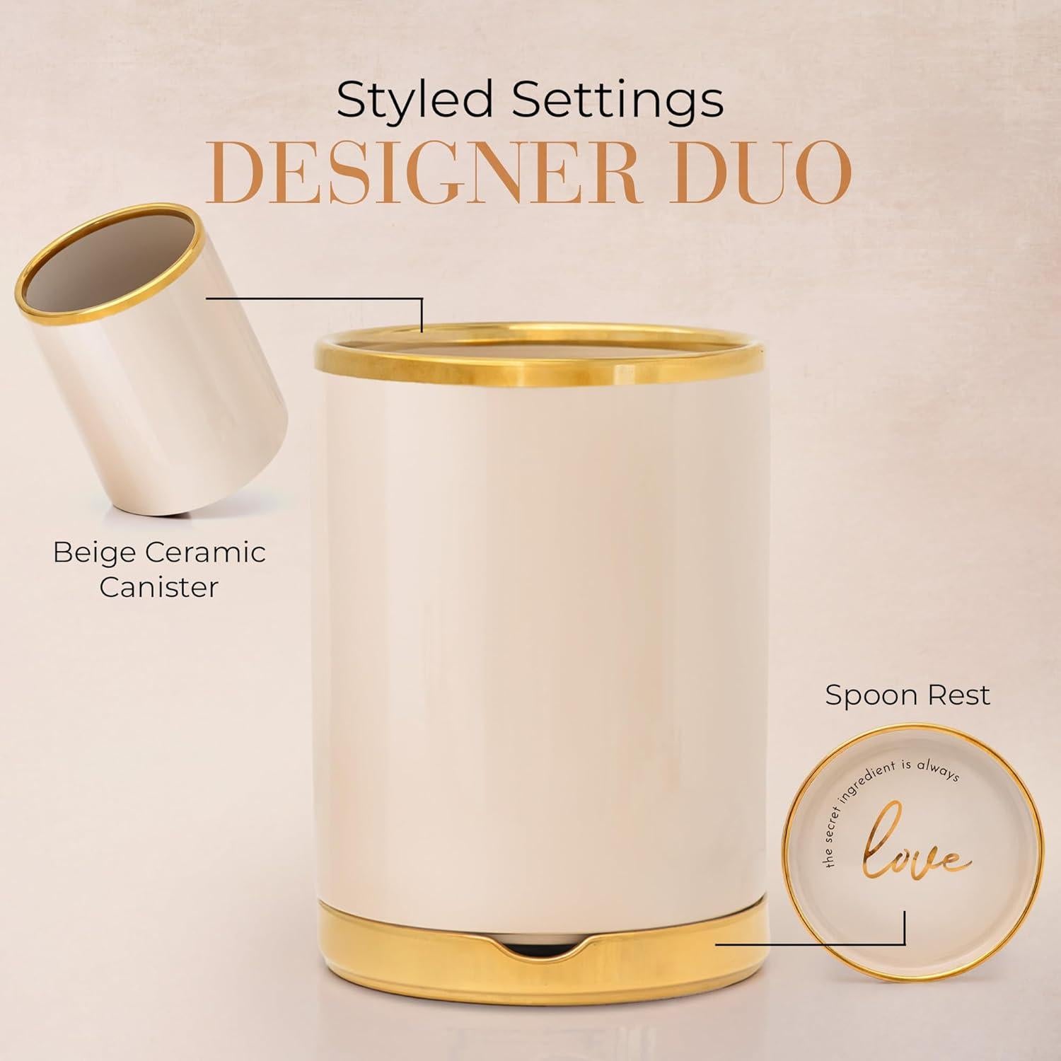 Soporte de Utensilios de Cocina Styled Settings Beige 2.25 kg