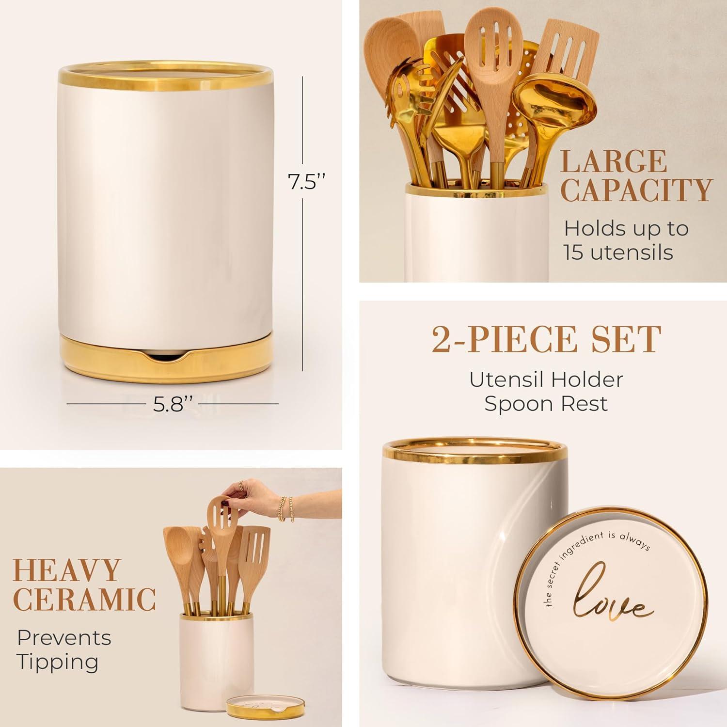 Soporte de Utensilios de Cocina Styled Settings Beige 2.25 kg