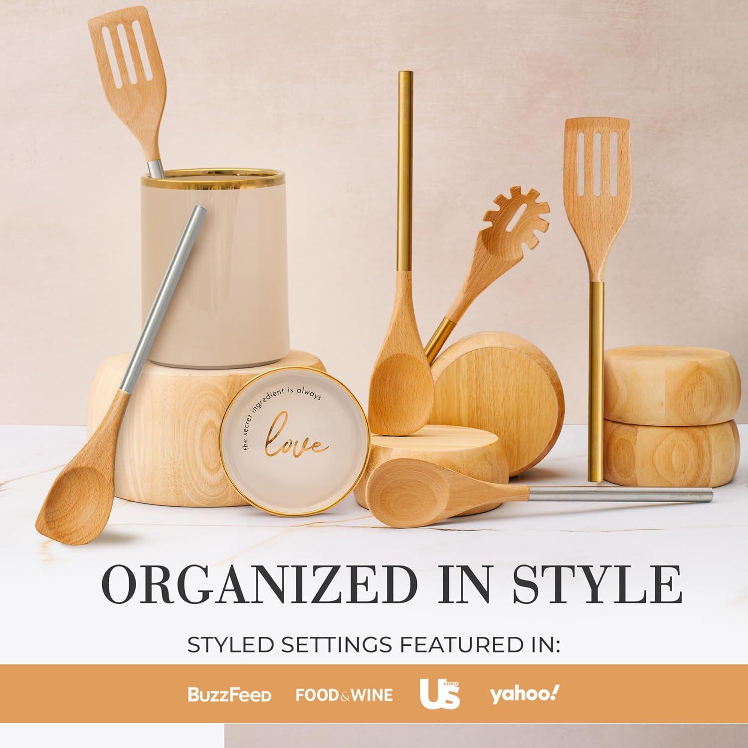 Soporte de Utensilios de Cocina Styled Settings Beige 2.25 kg