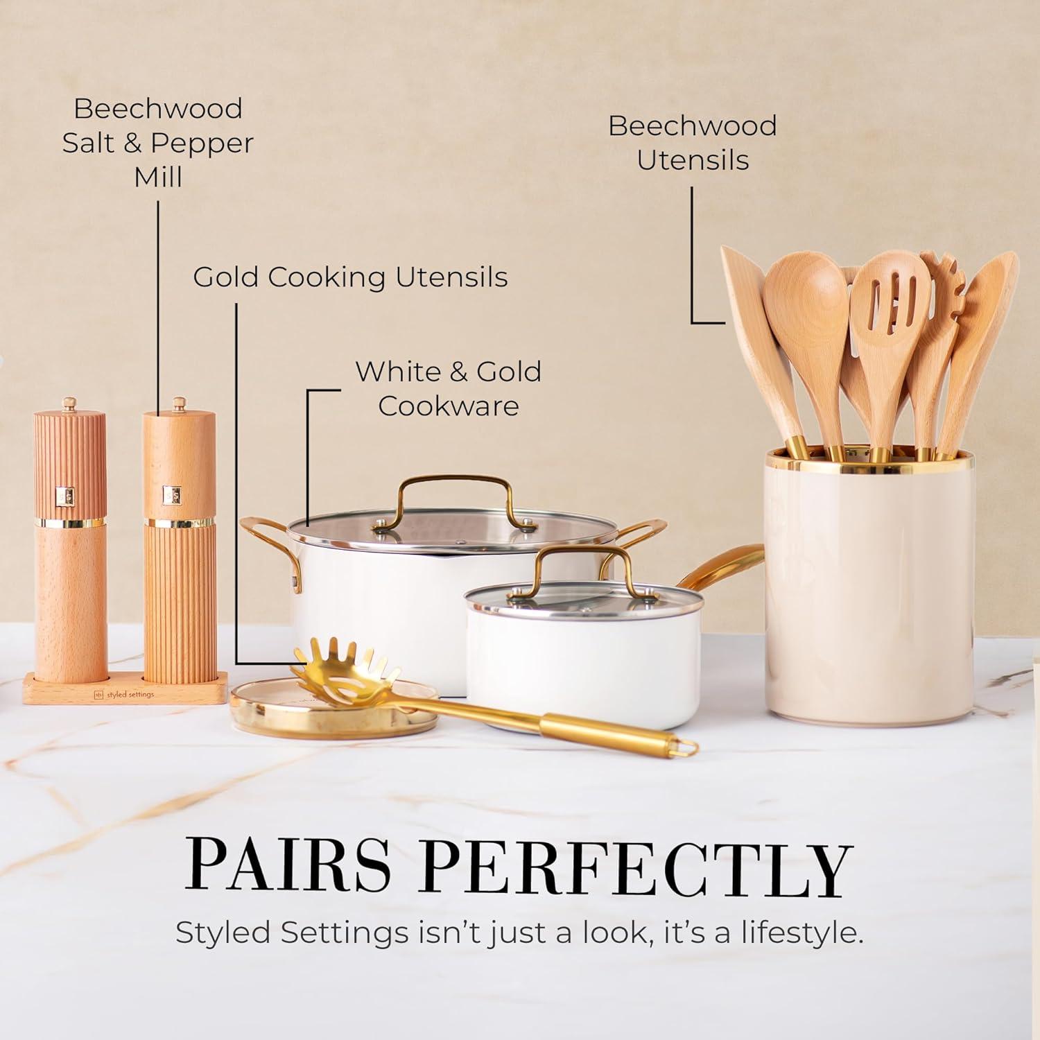 Soporte de Utensilios de Cocina Styled Settings Beige 2.25 kg