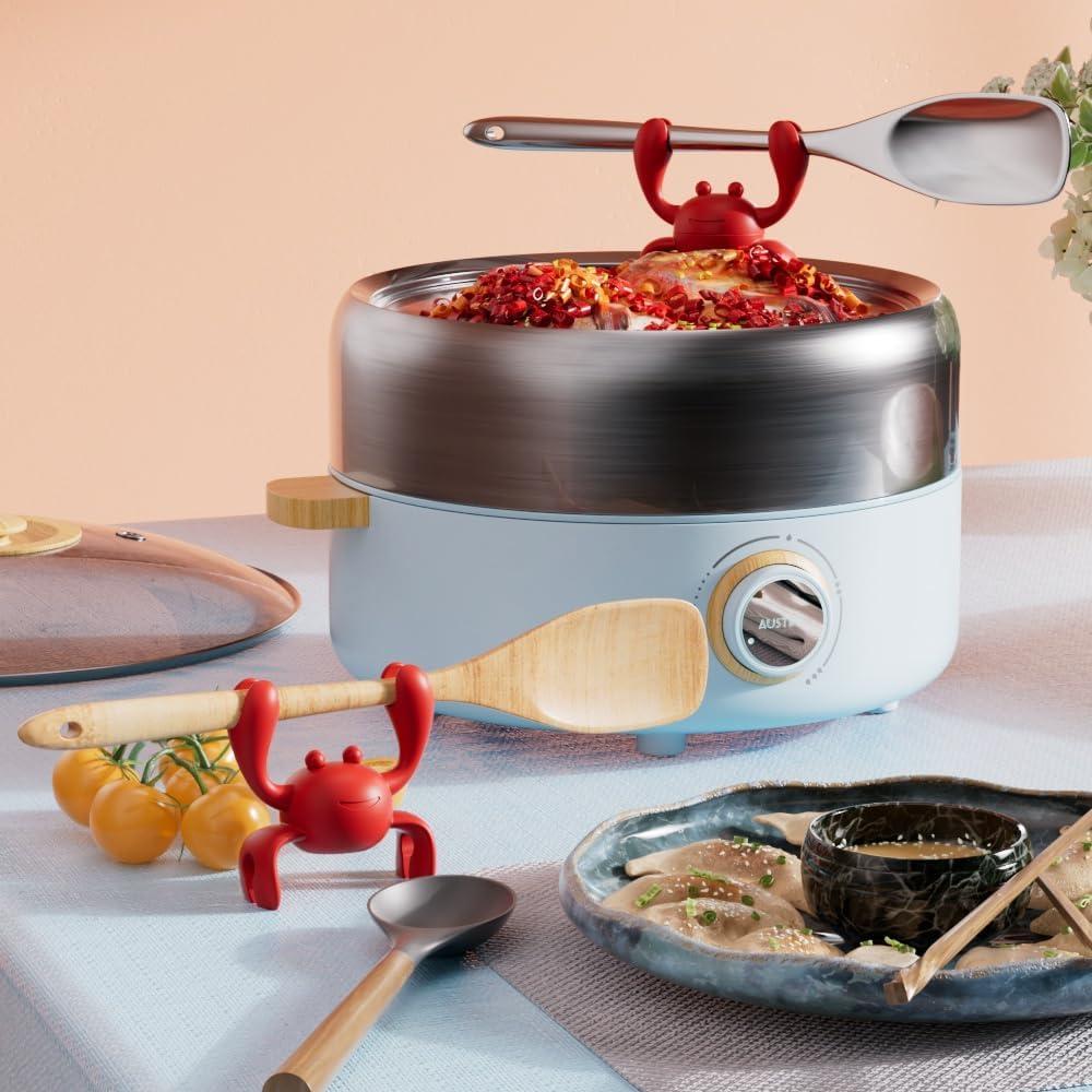 Soporte de Cuchara de Silicona Evnojy Rojo Antideslizante