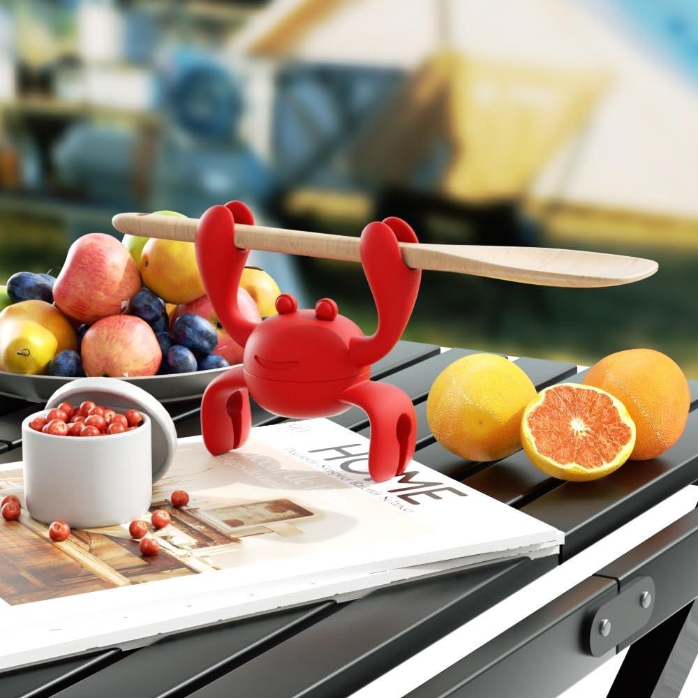 Soporte de Cuchara de Silicona Evnojy Rojo Antideslizante