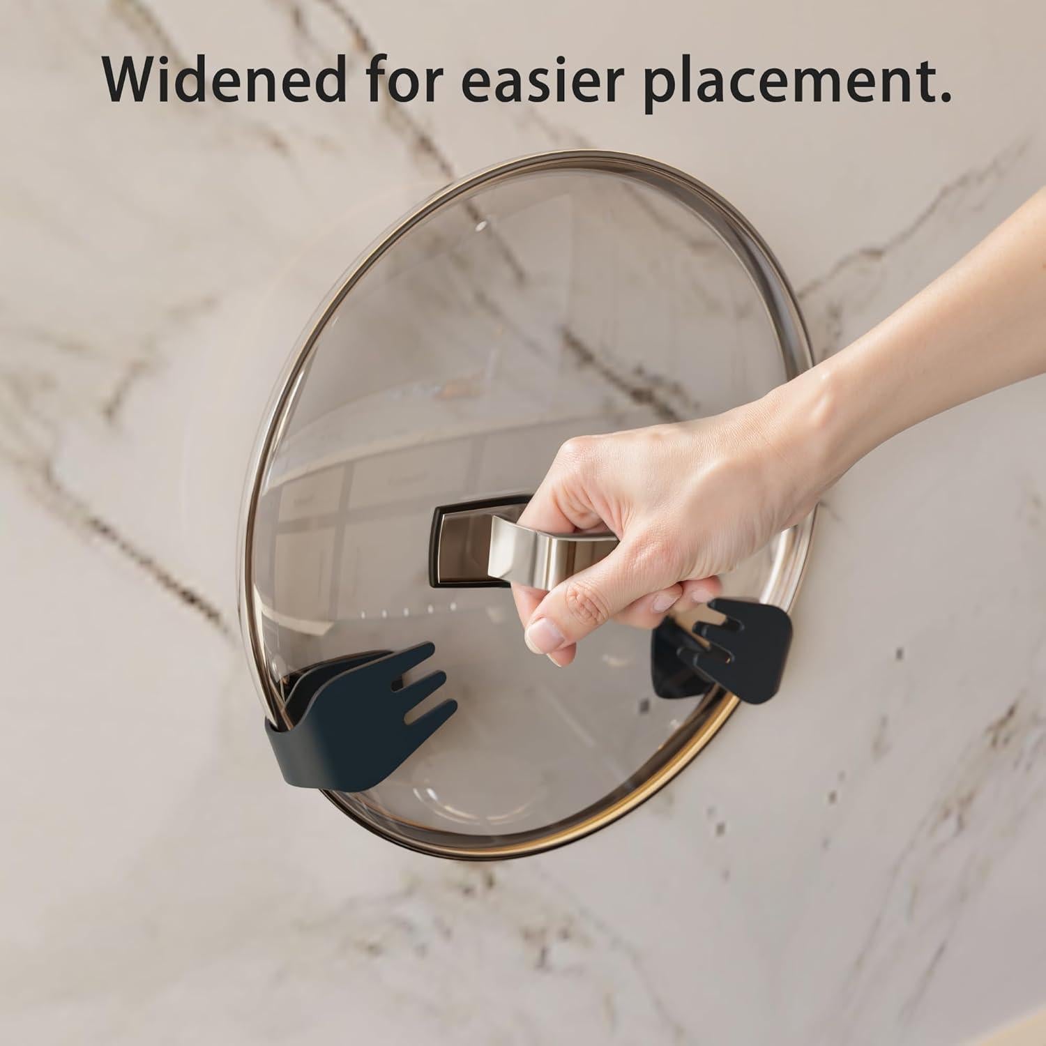 Organizador de Tapa de Olla Li & Zhao Montado en Pared Negro