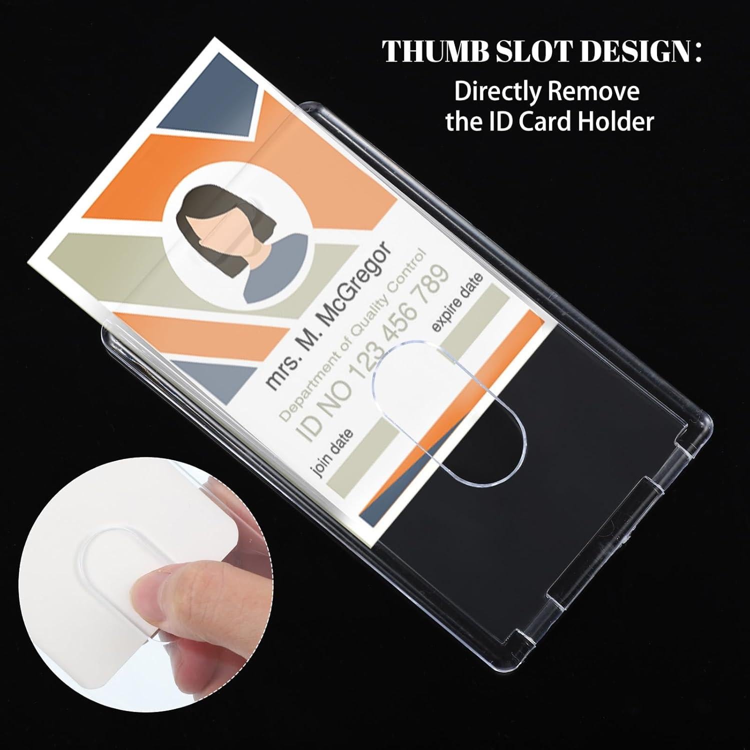 Set de 2 Portatarjetas Retráctiles Acrílico BESARME 18.1x9.1cm