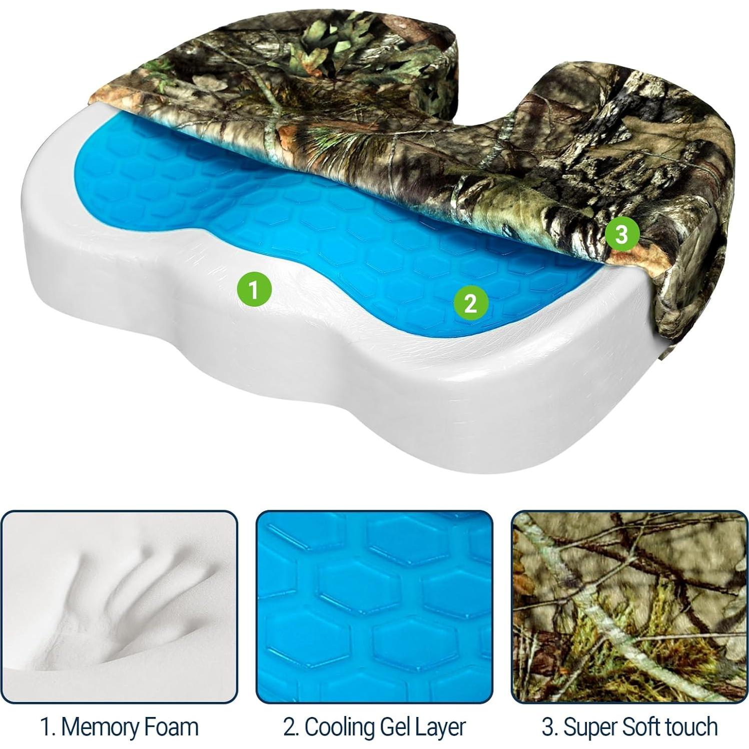 Cojín de Gel Viscoelástico Season Guard para Alivio Lumbar 45x35 cm