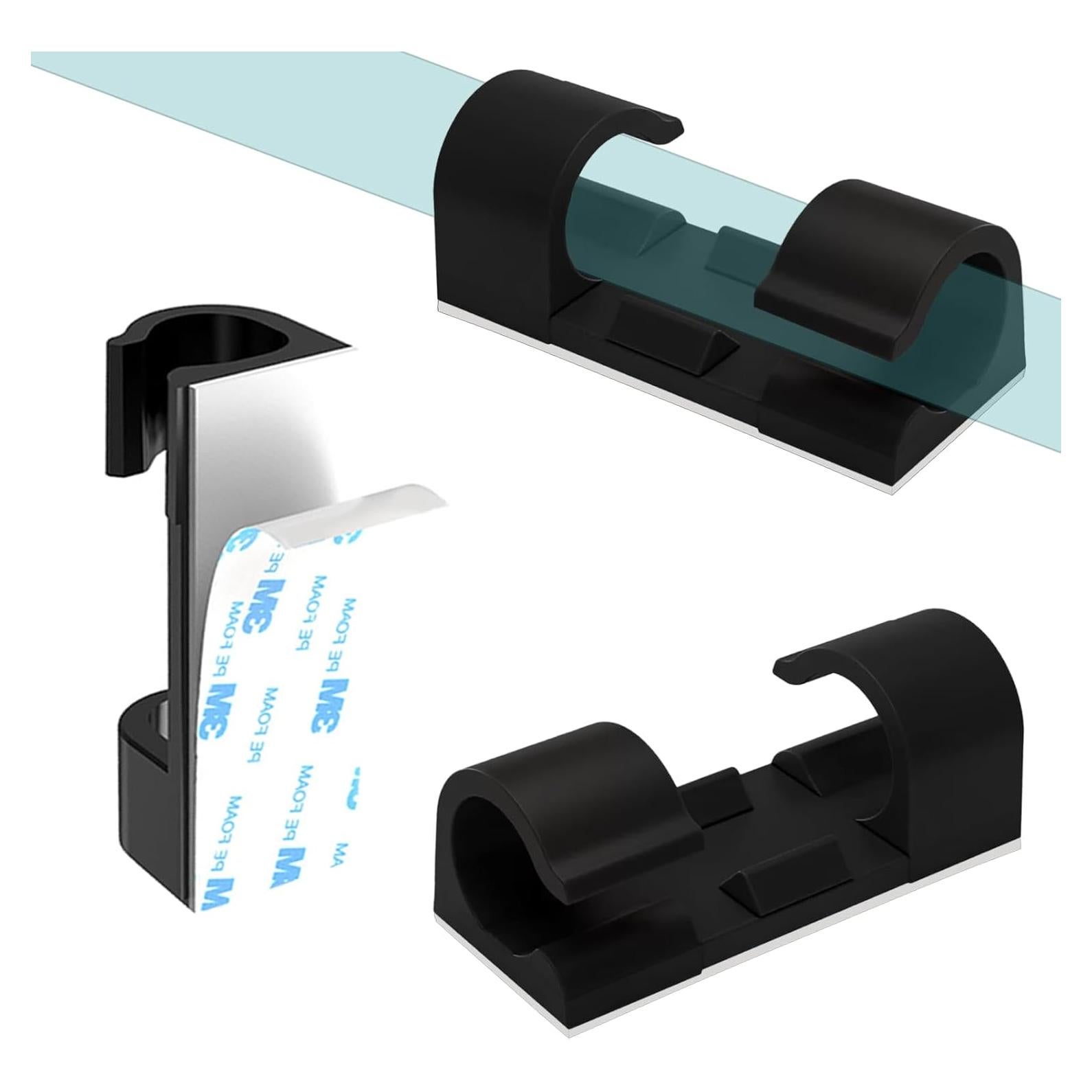 60 Clips de Cable Adhesivos 3M COMRUN para Gestión de Cables