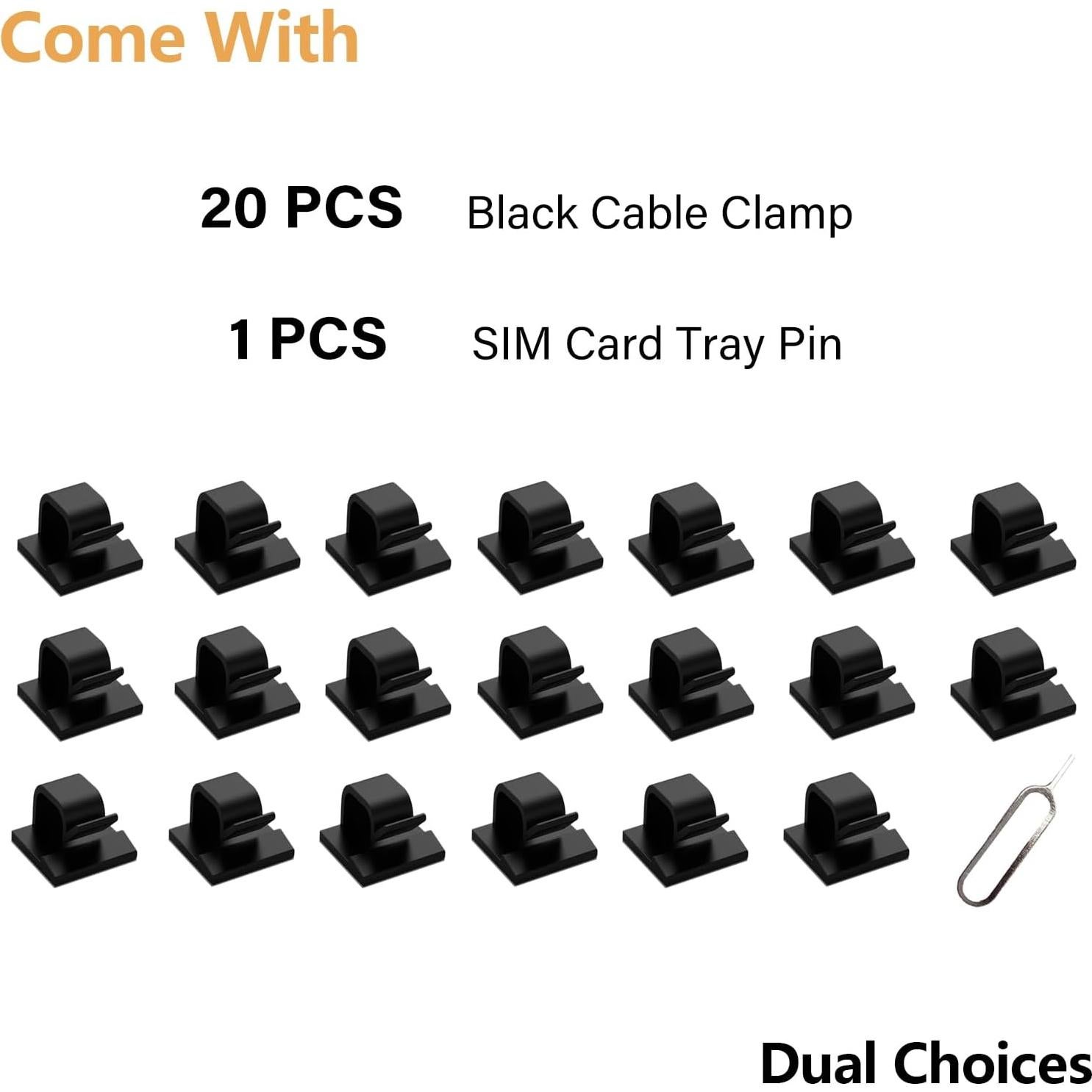 60 Clips de Cable Adhesivos 3M COMRUN para Gestión de Cables