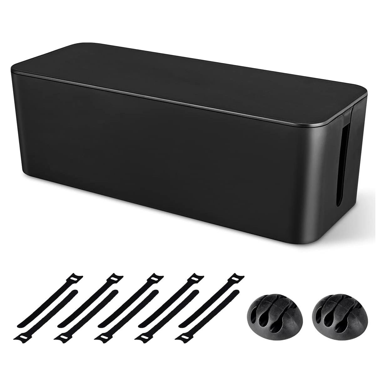 Caja de Gestión de Cables Chouky Negra 40.6x15.2x13.5 cm