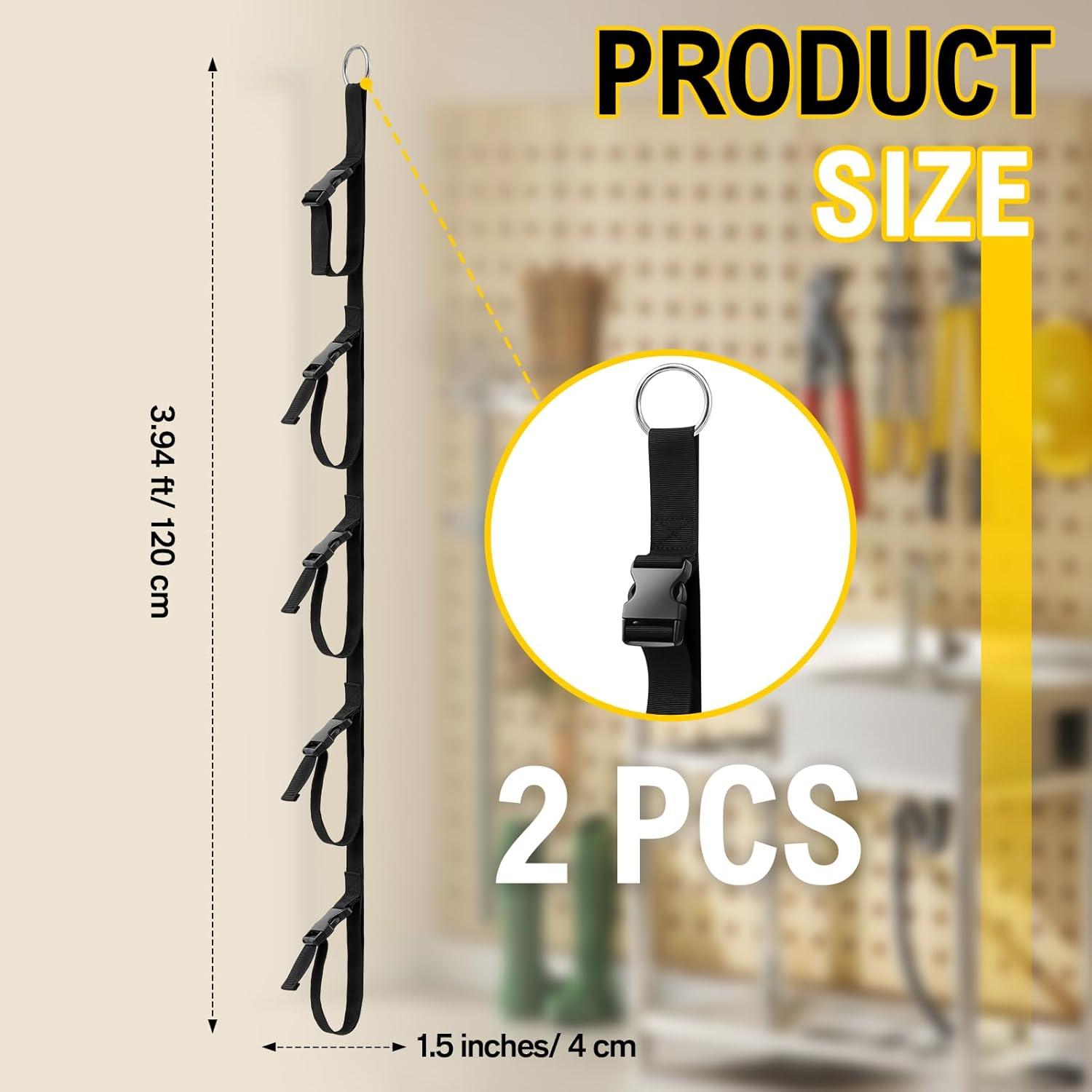 Organizador de Cables Wowangce 2 Pcs Negro Nylon 120 cm