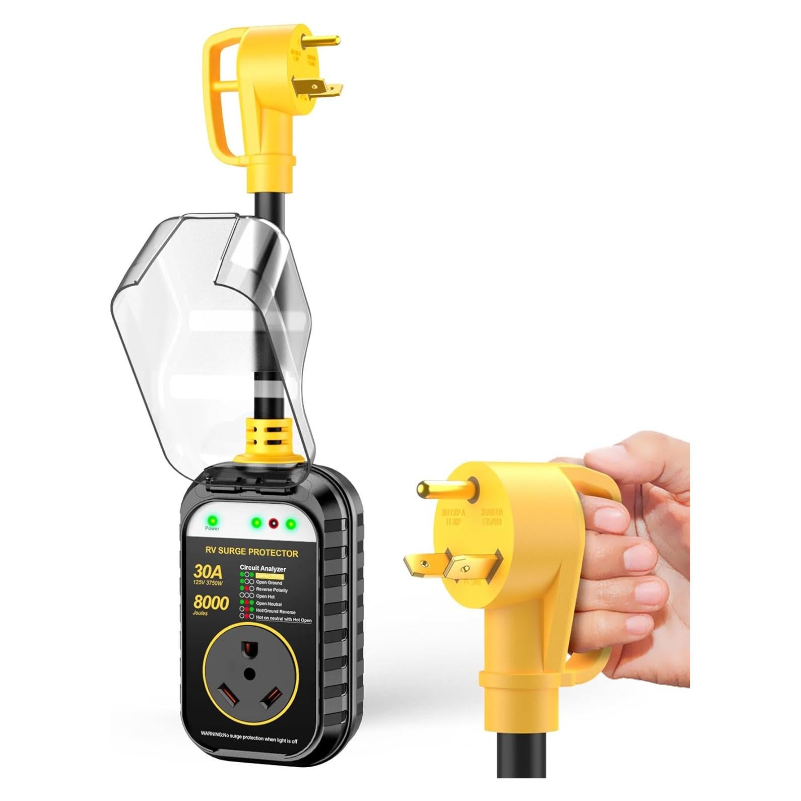 Protector de Sobretensión GEARGO 30A Analizador Circuito RV