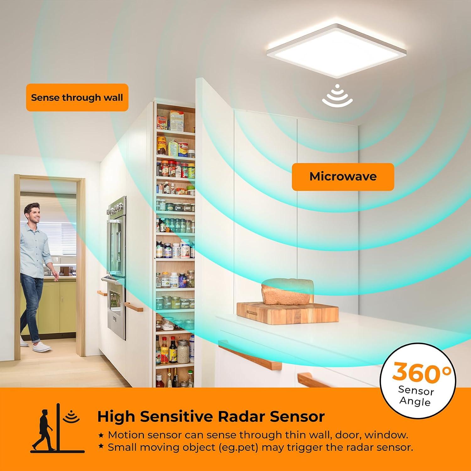 Luz de Techo LED Dimmable BLNAN 18W 1800LM con Sensor Radar