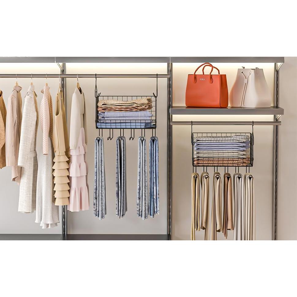 Organizador de Closet Colgante X-cosrack 2 Paquetes Negro